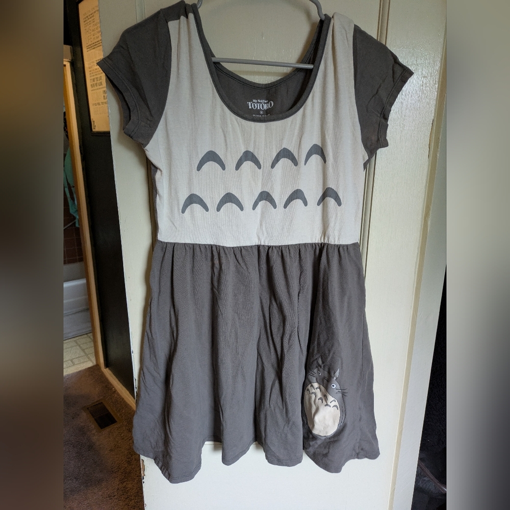 My Neighbor Totoro Gray Skater Dress